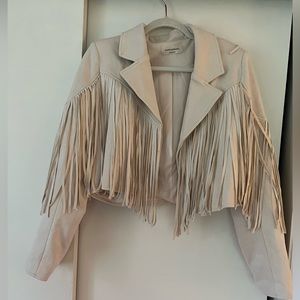 Cropped Suede Tassel Jacket